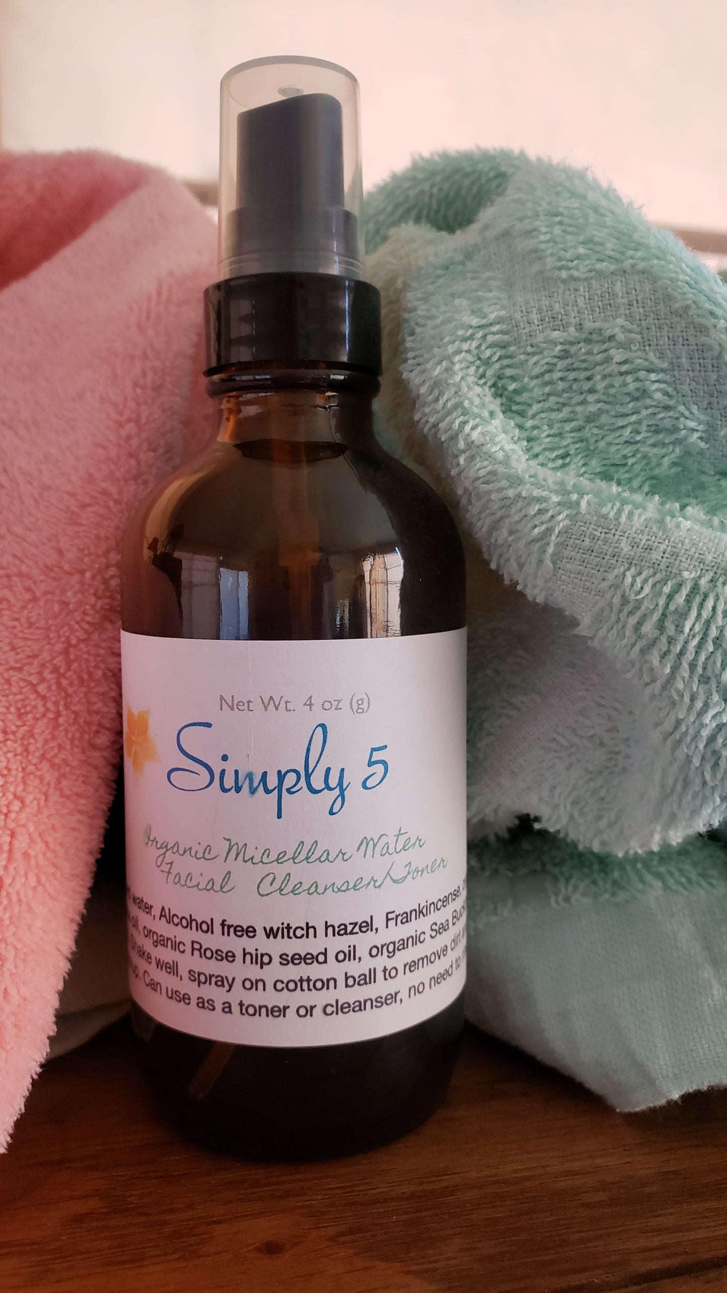 Simply 5 Organic Micellar Water Cleanser Tonic