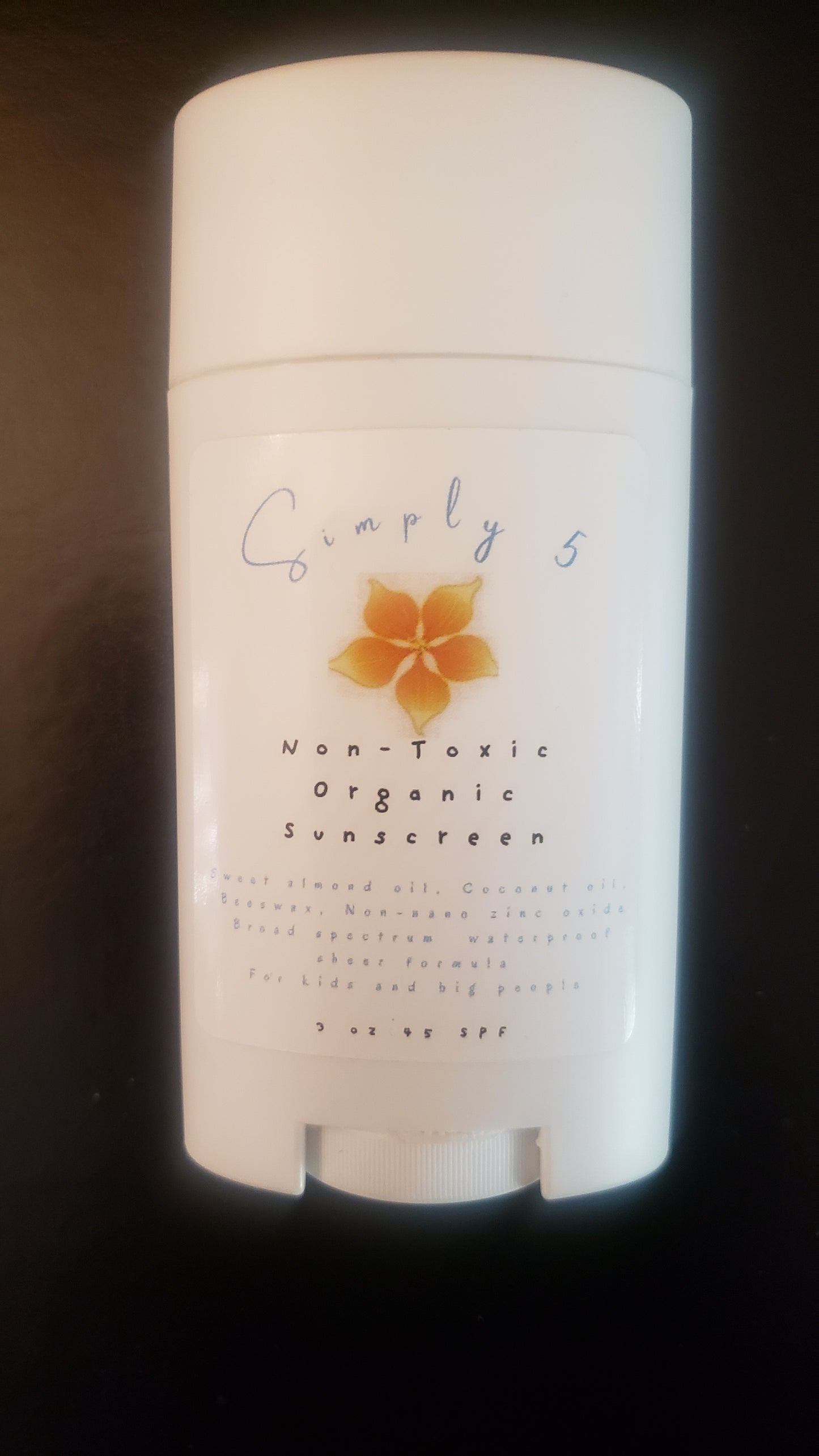Simply 5 Non-Toxic Organic Sunscreen