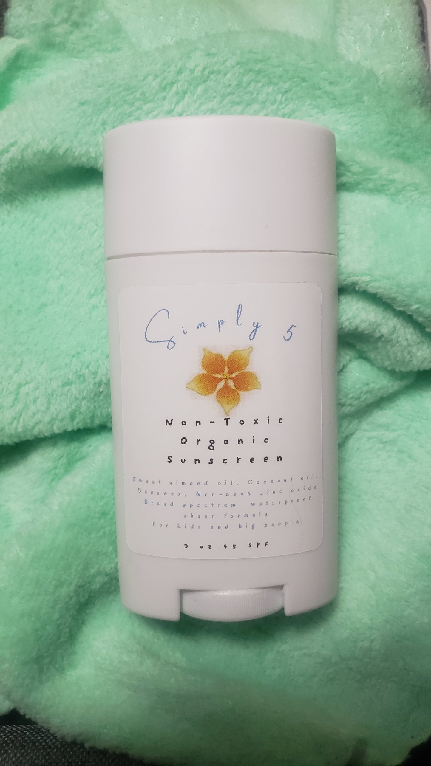 Simply 5 Non-Toxic Organic Sunscreen